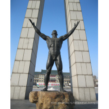 тематический парк статуя открытый сад украшения металлические ремесла бронзовый мужской обнаженной скульптуры
